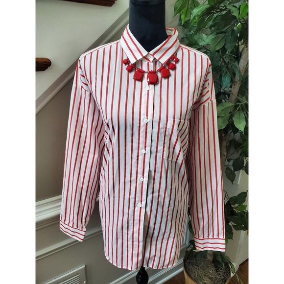 Vintage Dunloggin White Cotton Collared Long Sleeve Buttons Down Shirt Size 26W - Picture 2 of 12